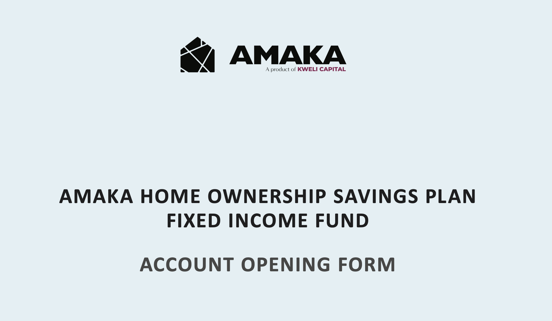 Amaka HOSP Fund Account Opening Form
